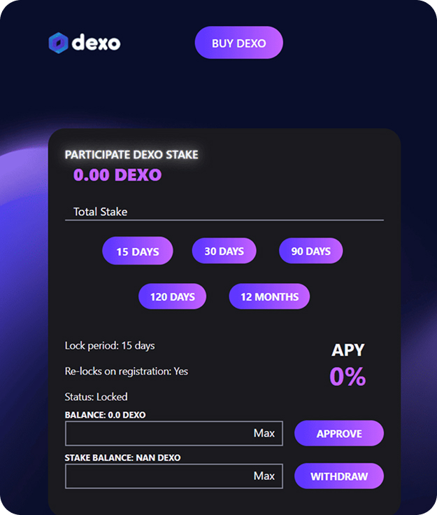 Dexo Staking