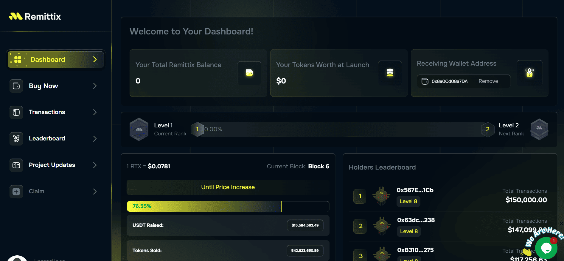 User Dashboard